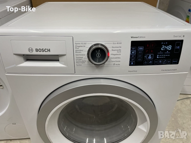 Пералня Bosch Serie 6 WAU28RWIN 6 месеца пълна гаранция 9 кг, снимка 3 - Перални - 52386810