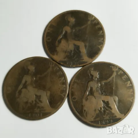 Едно пени 1896,99 и 1901г., снимка 3 - Нумизматика и бонистика - 49604883