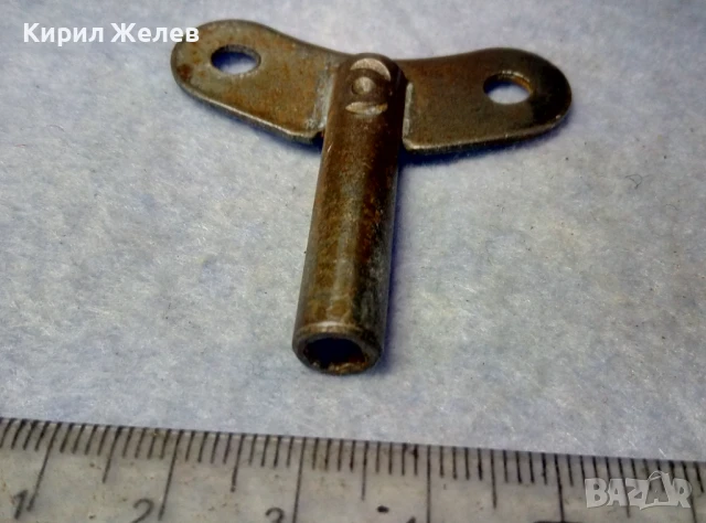 Стар КЛЮЧ за СТЕНЕН ЧАСОВНИК за НАВИВАНЕ на МЕХАНИЗМА 26189, снимка 7 - Антикварни и старинни предмети - 51277641
