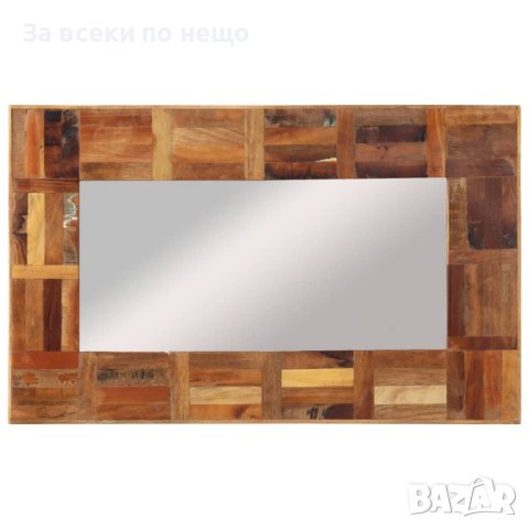 Стенно огледало, регенерирано дърво масив, 50x80 см, снимка 4 - Огледала - 43860710