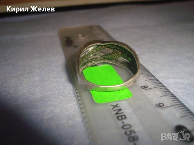 СТАР АЖУРЕН СРЕБЪРЕН СКЪПОЦЕНЕН АРТ ПРЪСТЕН СРЕБРО 925 с ФАСЕТИРАНИ ЦИРКОНИ 32514, снимка 13 - Пръстени - 38323572