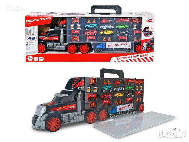 Камион Dickie Toys с дръжка за пренасяне с включени превозни средства