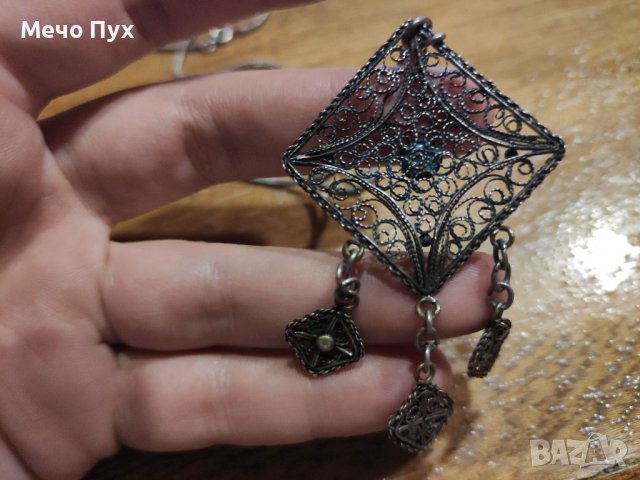 Стар сребърен синджир (27), снимка 4 - Колиета, медальони, синджири - 37694580