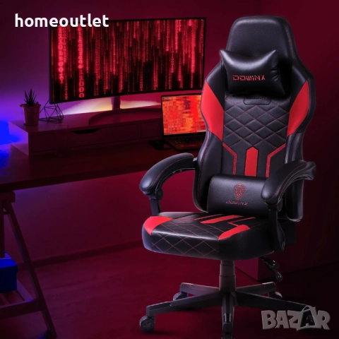 ПРОМОЦИЯ Геймърски стол с ергономичен дизайн, регулируема функция и дамаска от PU кожа LS-665903, снимка 3 - Столове - 52706118