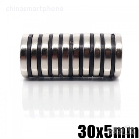 30x5mm неодимов МАГНИТ N52, сила 12-15кг, снимка 5 - Други машини и части - 35128453