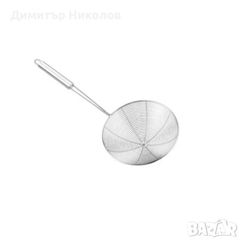 Мрежеста готварска шпатула за отцеждане от неръждаема стомана, 18 или 20 см, снимка 2 - Аксесоари за кухня - 44111381