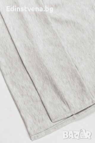 Дамска блуза тип туника в сиво, с поло яка, снимка 11 - Блузи с дълъг ръкав и пуловери - 53041292