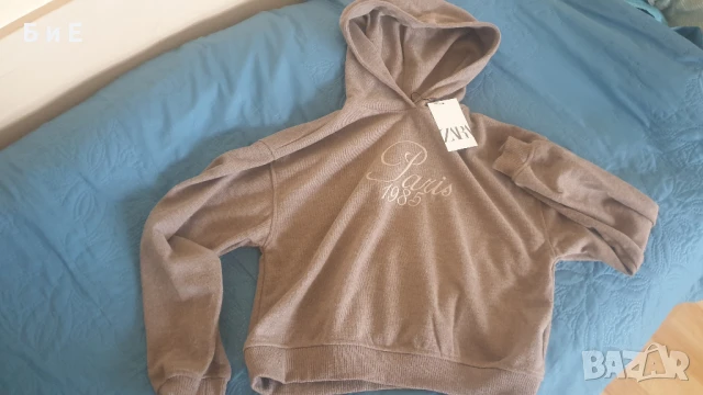 Страхотна блуза ZARA с качулка за момичета 13-14 г. Нова с етикет. , снимка 7 - Детски Блузи и туники - 51382629