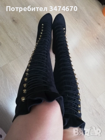 Дамски ботуши много високи (друга ръка, размер 38)., снимка 6 - Дамски ботуши - 52147462