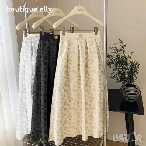 дамска пола- бежово и черно