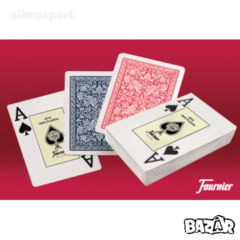 карти за игра FOURNIER 100% PLASTIC 2818 нови​ Едно от най-луксозните тестета на Испанския производи