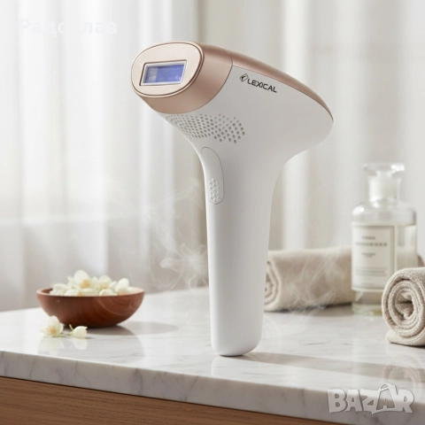 Лазерен апарат за обезкосмяване Lexical LLH-5585 с ледено охлаждане и 9 нива на интензитет., снимка 4 - Епилатори - 52842068