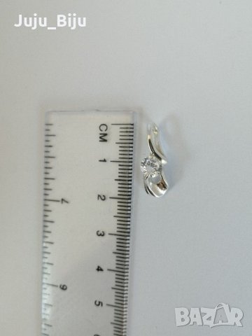 Нова сребърна висулка с камък цирконий, снимка 1 - Колиета, медальони, синджири - 28604464