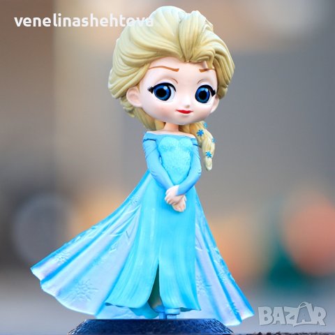 Елза от Замръзналото кралство Пластмасова фигурка на стойка за украса декорация на торта играчка 