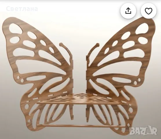 Декоративна пейка вьв формата на Пеперуда за фотосесия и декорация. , снимка 7 - Други - 49231518