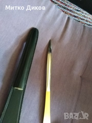 Ножче за писма марково немско винтидж с кожен калъф Ahlborn-190мм, снимка 3 - Колекции - 39250877