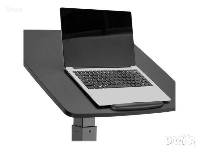 Подвижно бюро за лаптоп с регулируема височина с газово окачване, маса с регулиране на наклона, снимка 3 - Бюра - 43490119
