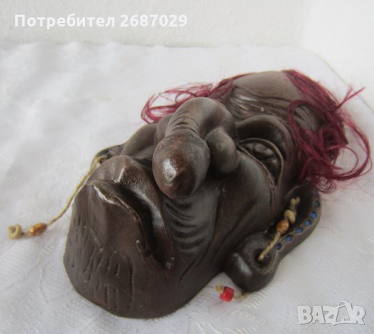 маска пано керамика фигура пенис фалос еротика глава, снимка 4 - Декорация за дома - 28946715