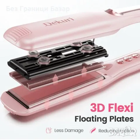 Нова Керамична преса за коса с 42 мм широки плочи идеална за гъста коса, снимка 4 - Преси за коса - 48619377