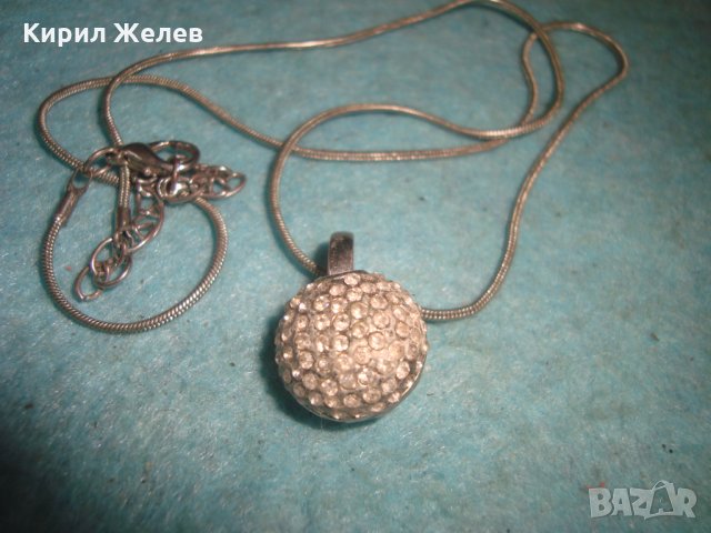 ПОСРЕБРЕН КРИСТАЛЕН НЕЖЕН АРТ МЕДАЛЬОН АЖУРЕН 7168