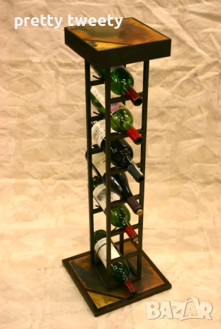 Метална поставка/стойка за шишета/бутилки, снимка 5 - Аксесоари за кухня - 51743194