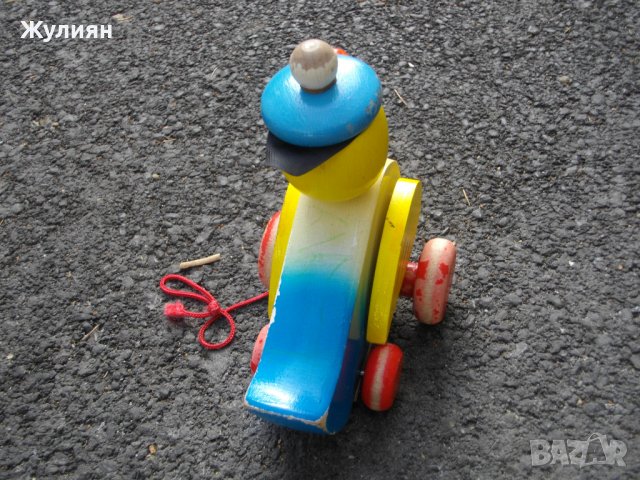 СТАРА ДЪРВЕНА ИГРАЧКА ПАТЕ, снимка 4 - Антикварни и старинни предмети - 39798393