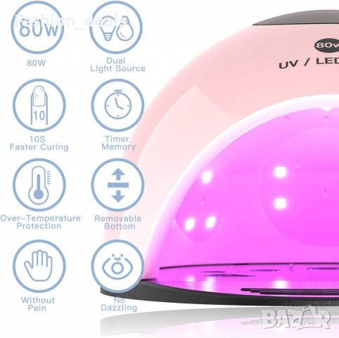 Нова лампа за нокти бързосъхнеща LED сушилня гел лак маникюр Печка, снимка 2 - Други - 38617131