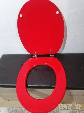 Червен капак за тоалетна чиния , снимка 2 - Други - 52886872