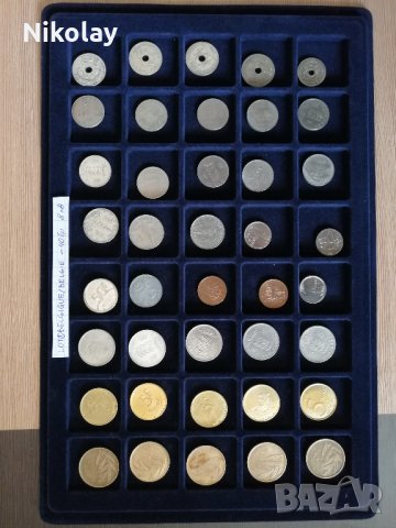 МОНЕТИ, LOT по 40 бр, ИСПАНИЯ, ПОЛША, БЕЛГИЯ, снимка 2 - Нумизматика и бонистика - 28553713