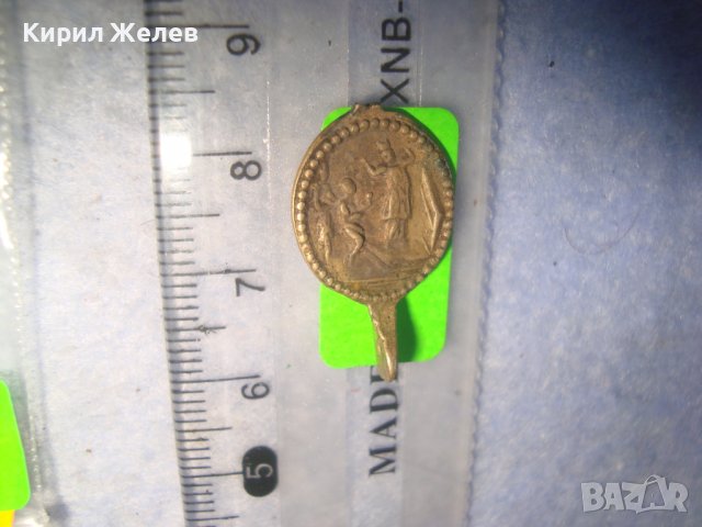 СТАР РЯДЪК МИНИАТЮРЕН ДВУСТРАНЕН КАТОЛИЧЕСКИ МЕДАЛЬОН 17269, снимка 4 - Антикварни и старинни предмети - 37170885