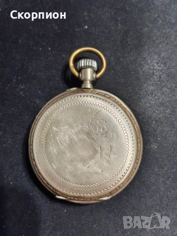 Швейцарски СРЕБЪРЕН джобен часовник 1901г. - 6 Рубина-ПЕРФЕКТЕН, снимка 5 - Джобни - 51389541