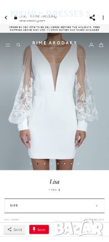 Уникална бяла рокля елегантна кръщене пайети дантела, снимка 13 - Рокли - 35335552