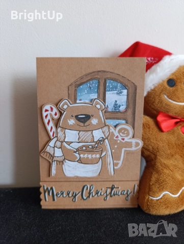 Ръчно рисувани картички, с плик , снимка 3 - Други - 52586075