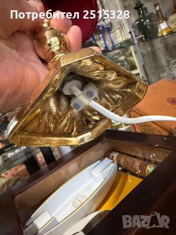 красив стар месингов ретро лампион нощна лампа, снимка 3 - Антикварни и старинни предмети - 52442626