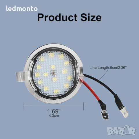 LED Светлини под Огледалата за Форд - Елегантност и Функционалност, снимка 4 - Части - 43400820