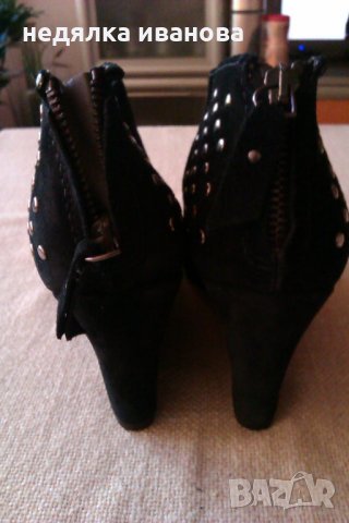 5TH Avenue-Дамски боти платформи естествен велур, снимка 4 - Дамски боти - 27148837