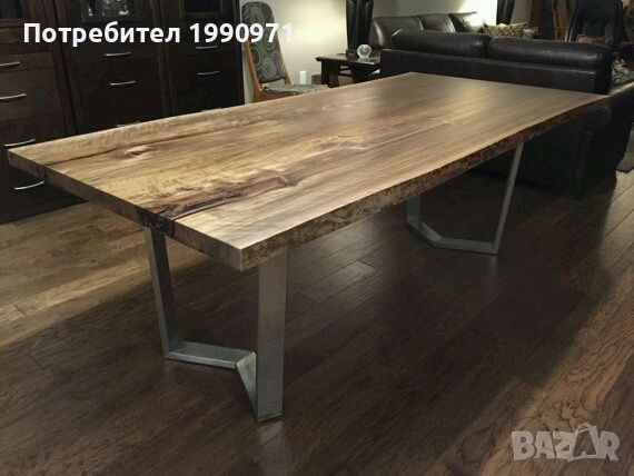 Маси от масив с жив ръб, кръгли, правоъгълни, трапезни, холни, орех, дъб, бряст по поръчка на клиент, снимка 9 - Маси - 52471539