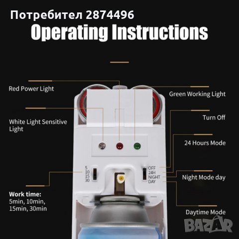 2137 Ароматизатор с LCD дисплей, електронен, снимка 8 - Други стоки за дома - 34993936