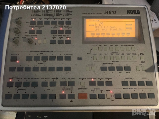 Продавам Korg I 40 arranger sound module има вход за миди китара с 15 банки за  ефекти 