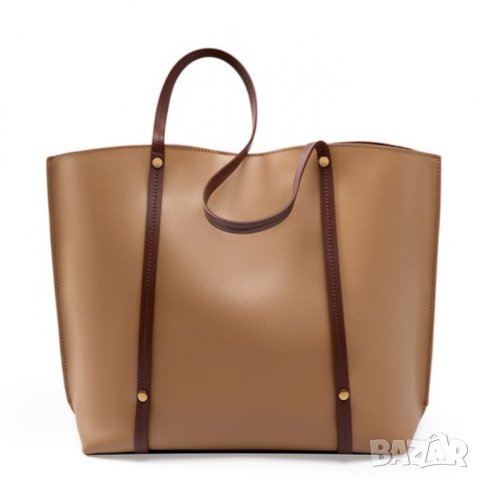 Дамска чанта Естествена кожа Brown 1155