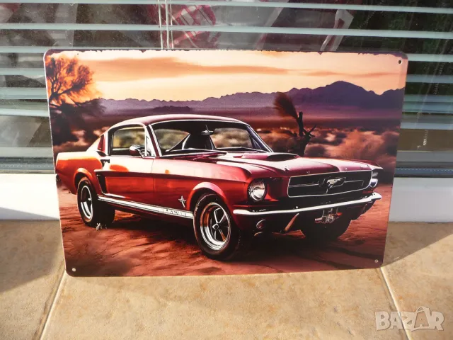 Метална табела кола Ford Mustang ретро мускули мощна бърза