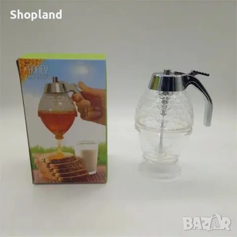Буркан за мед с дозатор, снимка 5 - Аксесоари за кухня - 48548375