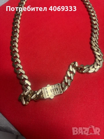 Златен ланец панцер 14 к 54см 42.46гр, снимка 4 - Колиета, медальони, синджири - 51315258