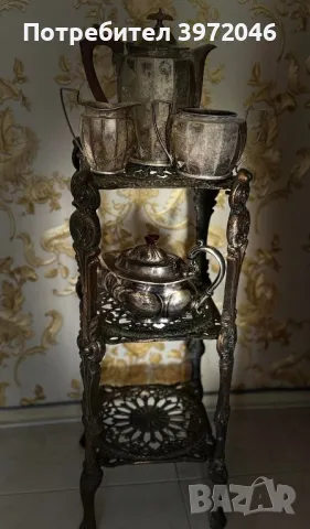 Антикварен викториански сет за чай , снимка 3 - Антикварни и старинни предмети - 50421501