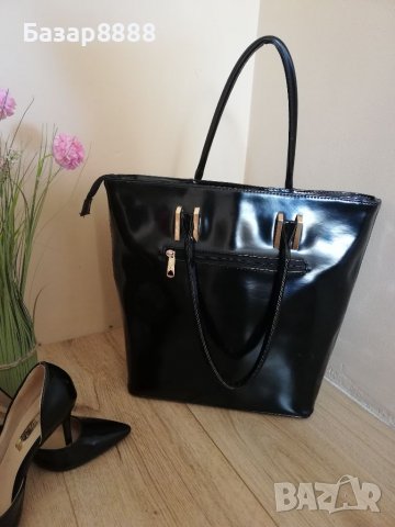 Дамска елегантна чанта,тип куфар , снимка 3 - Чанти - 37822524