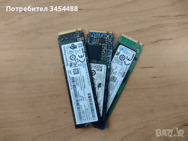 Употребявани SSD NVMe M.2-2280 дискове 256-512 GB