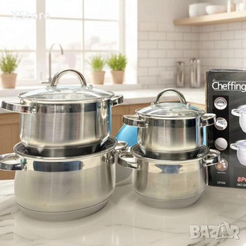 Комплект тенджери Cheffinger 8PCS – професионално качество у дома