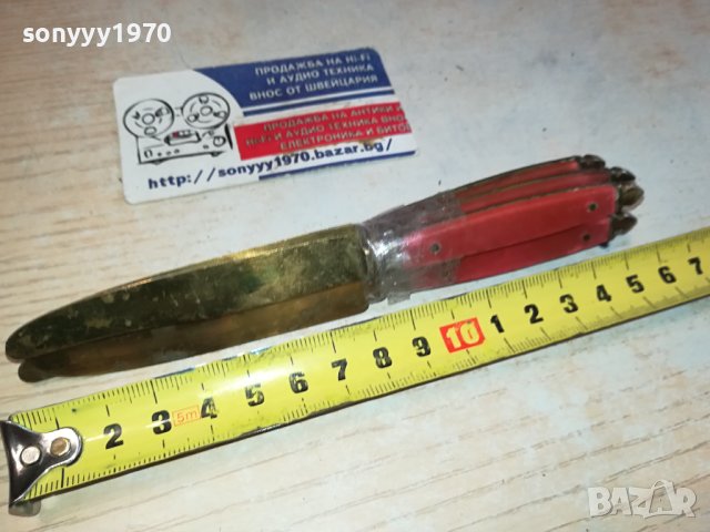 НОЖОВЕ 6БР МЕД МЕСИНГ ОТ ФРАНЦИЯ 1001241717, снимка 11 - Антикварни и старинни предмети - 43747622