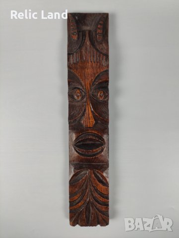 Дървено пано тип маска, снимка 1 - Декорация за дома - 43535891