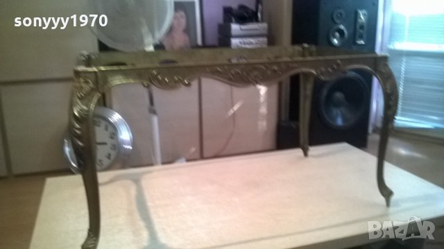 АНТИЧНА маса в цвят злато-мед/месинг-внос франция, снимка 8 - Антикварни и старинни предмети - 26284131